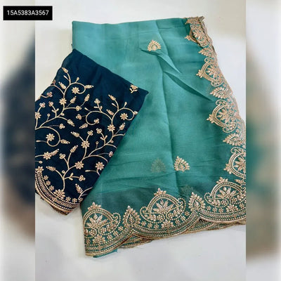 New Arrival Elegant Georgette Multi Embroidery Saree | Party Wear