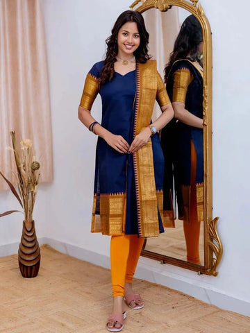 New Arrival Ethnic Dress - Luxurious Vichitra Fabric with Dupatta for Women
