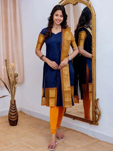 New Arrival Ethnic Dress - Luxurious Vichitra Fabric with Dupatta for Women