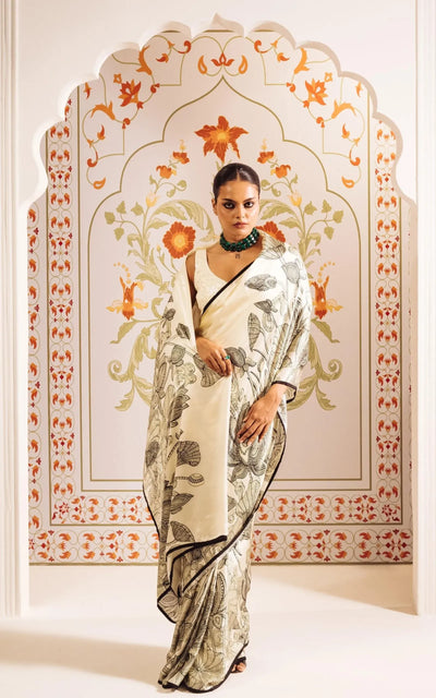 New Arrival Japan Satin Saree - Smooth Digital Print for Women