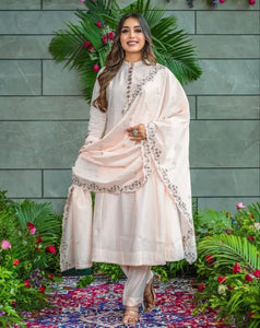 New Arrival Muslin Cotton Kurti Set - Elegant Embroidery for Women
