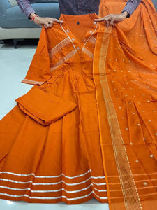 New Arrival Pure Cotton Suit Set - Handwork Neck Design for Women | L-3XL