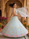 New Arrival Stunning Organza Silk Lehenga Choli - 4 Meter Flared Sequins Embroidery for Festive & Wedding Wear