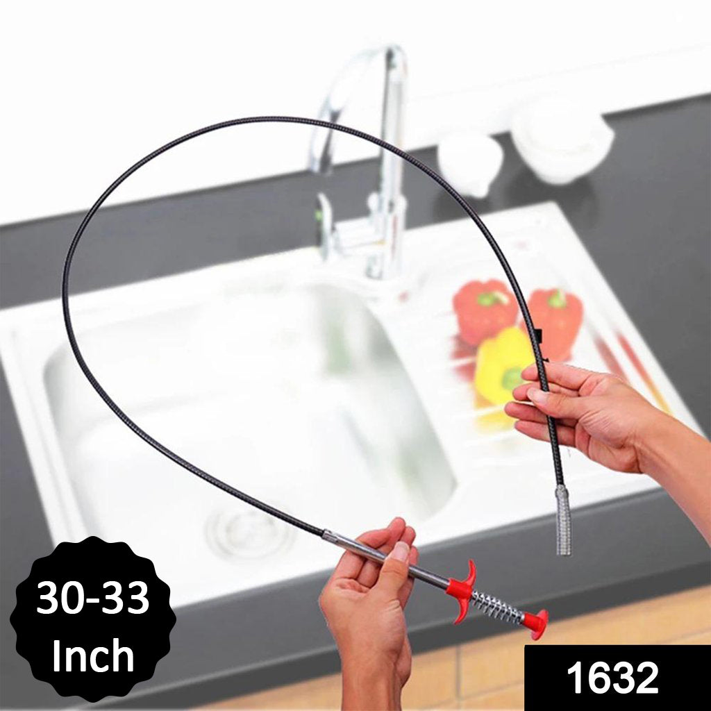 Flexible metal wire brush hand tool with grabber for kitchen sink and sewer drain cleaning