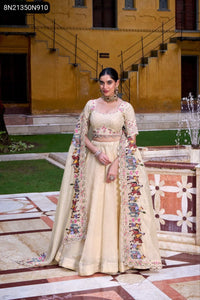 Off White Embroidered Lehenga Choli for Women | Festive Celebration