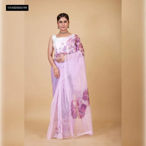 Organza Digital Print Handwork Saree for Women - Festive & Party Wear Ethnic Online