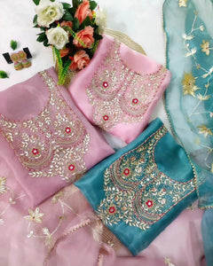 Organza Zardogi Handwork Kurta Set for Women | Festive Wear