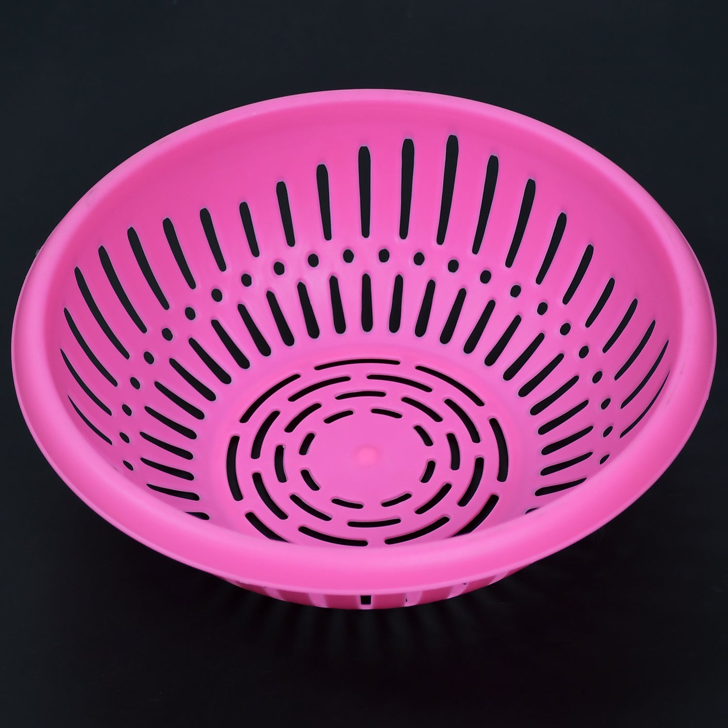 5245 Round Unbreakable Plastic Basket With Handle Organizers Storage Basket For Fish Fruit Vegetable Multipurpose Use ( Moq 10 )