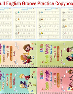 Premium Colorful Sank Magic Reusable Practice Copybook Set for Preschool Learning and Classroom Activity