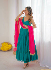 Party Wear Gown Pant Dupatta Set for Women | Festival & Party