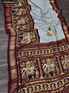 Buy Pashmina Silk Saree for Women | Foil Print Border Design | Ethnic Wear Online
