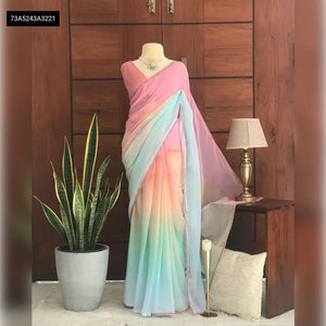 Pastel Ombre Georgette Saree for Women | Everyday & Festive Wear