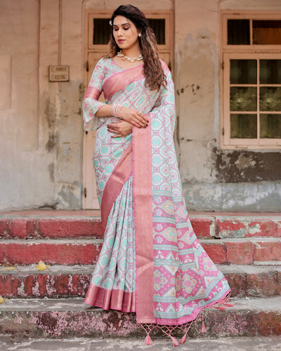 Pastel Tussar Silk Saree for Women | Festive & Wedding Wear