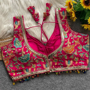 Floral Embroidered Readymade Blouse for Women | Festive Occasions