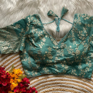 Dola Silk Brocade Blouse for Women | Festive Partywear