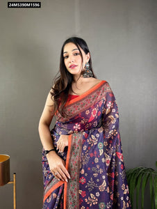 Exquisite Pure Malai Cotton Saree with Kalamkari Artistry - Vibrant Hues & Free Shipping