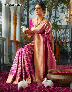 The 'Royal Zari Radiance' Banarasi Soft Silk Saree by TRENDBUY - A Stylist's Must-Have