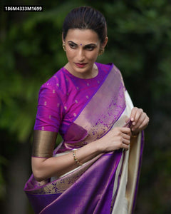 TRENDBUY KASTURI Banarasi Soft Silk Saree with Regal Zari Work
