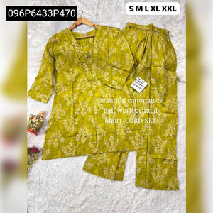 TRENDBUY Designer Cotton Co-ord Set with Handwork & Matching Pant