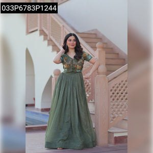 Women's Embroidered Koti Gown | Festive Party Wear