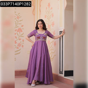 Traditional Embroidered Women's Gown | Festive Elegance