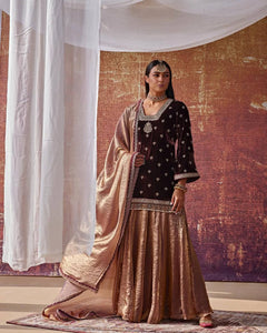 Designer Party Wear Lehenga Palazzo Suit Set for Women | Festive Evening Ensemble