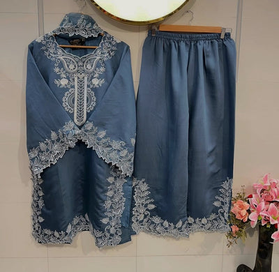 Women's Designer Embroidered Palazzo Suit | Festive Ready