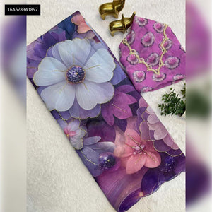 Chiffon Floral Digital Print Saree for Women | Festive & Casual Wear