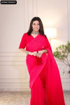 Pleated Georgette Gown Saree for Women | Festive Wear