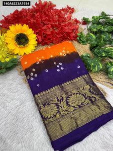 Bandhani Cotton Silk Saree for Women | Festive & Casual Wear