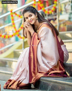 Soft Lichi Silk Jacquard Saree for Women | Festive & Party Wear