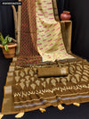 Premium Handcrafted Cotton-Silk Ikkat Saree with Handloom Zari Border for Festive Occasions