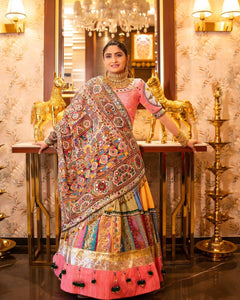 TRENDBUY Exclusive Navratri Special Muslin Cotton Chaniya Choli with Real Mirror & Lampi Lace Work