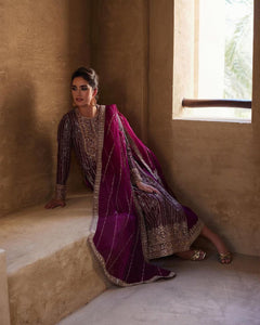 TRENDBUY Luxurious Embroidered Georgette Kurta Palazzo Set with Dupatta - Perfect for Celebrations