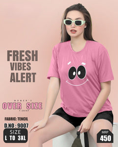 TRENDBUY Women's Oversized Tensile T-Shirt Collection | Fun Cartoon Graphic Loose Fit Tops