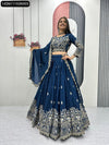 Dazzling Vichitra Silk Embroidered Lehenga Choli for Women | Festive Glamour