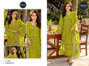 Ombre Premium Vol-2 Heavy Embroidered Cotton Suit Set with Kota Doriya Dupatta