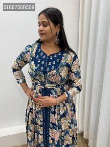 Exquisite Hand Embroidered Rayon Gown | Party Wear with Handwork | TREND BUY