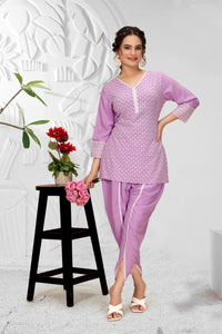TRENDBUY Elegant Shiffli Viscose Rayon Co-Ord Set for Women