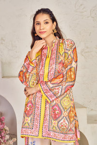 TRENDBUY Exquisite Turkish Printed Satin Co-ord Set