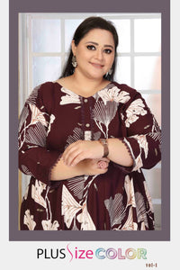 TRENDBUY Plus Size Premium Rayon Long Kurti - Vibrant Collection Vol 1