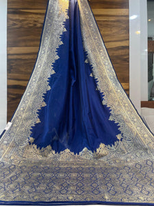 Luxurious Banarasi Soft Silk Saree with Pure Gold Zari Weaving Work