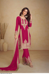 TRENDBUY Heavy Chinon Salwar Suit with Multi-Sequence Embroidery - Ready to Wear
