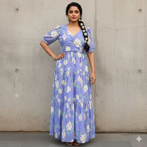 TRENDBUY Georgette Floral Maxi Dress Collection - Vacation & Summer Ready