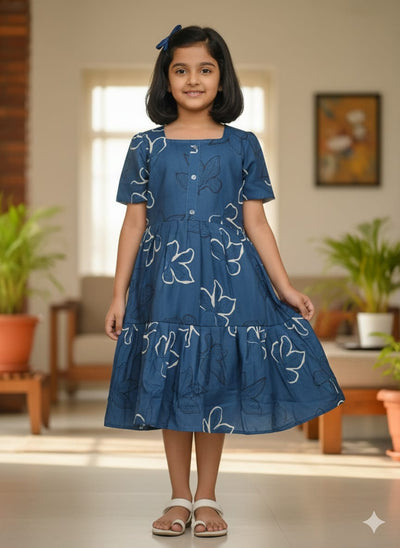 Printed Tiered Frock for Girls | Casual Wear