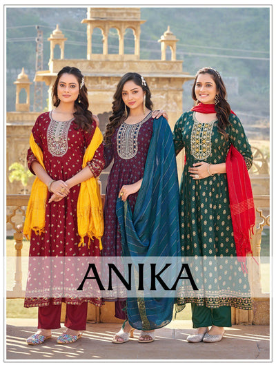 Anarkali Rayon Gown Set for Women | Festive Ethnic Wear