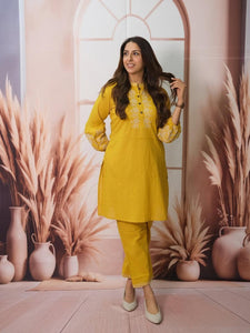 Embroidered Cotton Co-ord Set for Women | Casual Chic