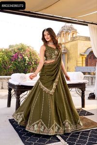 Bridesmaid Lehenga Choli for Women | Sequin & Thread Embroidered Wedding Wear