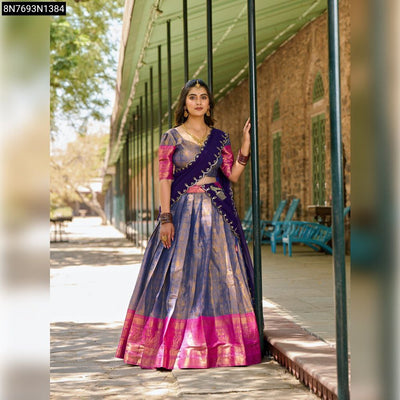 Regal Kanjivaram Lehenga Choli for Women - Festive & Wedding Ethnic Wear