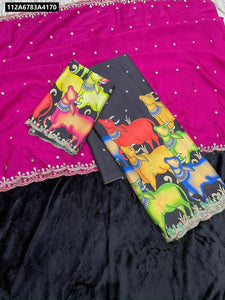 Buy Pichwai Cow Chinnon Half Saree for Women | Traditional Festive & Ethnic Wear Online